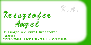 krisztofer amzel business card